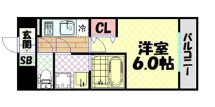 エスリード弁天町クレール【3階】の間取り