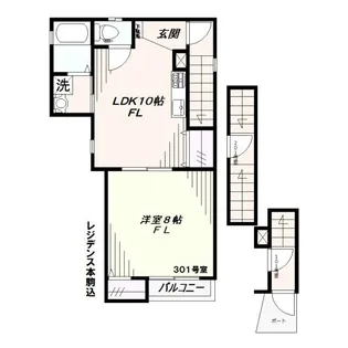 レジデンス本駒込【3階】の間取り