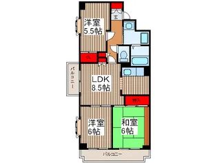 サンドミ-ルさわらび【2階】の間取り