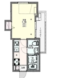 KLEIS新河岸【3階】の間取り