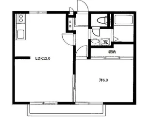 リバーサイド西城【2階】の間取り