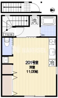 プレジール五本木【2階】の間取り