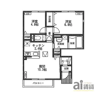 コンフォートエクセルピアB【1階】の間取り