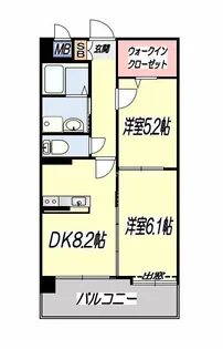 サンフェスタ帯山【8階】の間取り