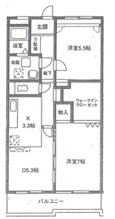 M’sパインクレスト【3階】の間取り