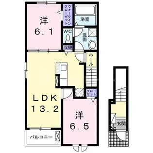 エレガンテII【2階】の間取り