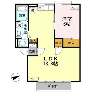 エアフォルク C棟【1階】の間取り