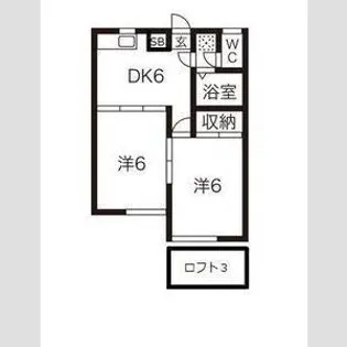 レオパレス沖野第3【1階】の間取り