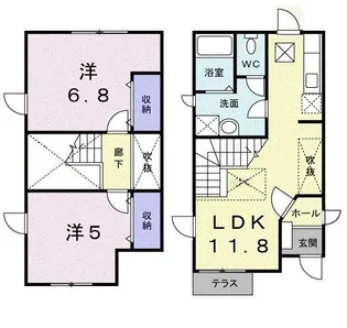 エクセル弐番館【1階】の間取り