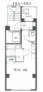 ファブール芝浦【4階】の間取り