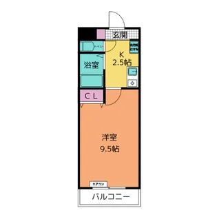 A・City東新町【5階】の間取り