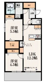 アルベロコレット【1階】の間取り