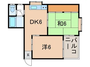 ユーコート甲東園【1階】の間取り