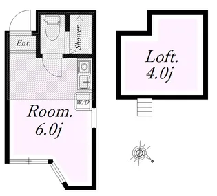ユナイト日ノ出町パトリアージュの杜【2階】の間取り