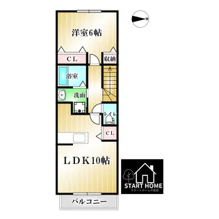 ブライトガーデンA【2階】の間取り