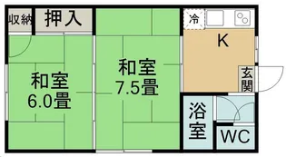 南仙台ハイツ【2階】の間取り