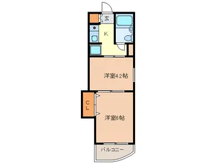 ジョイフル鶴舞【6階】の間取り