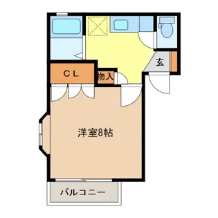 ウイングスタチバナ東【2階】の間取り