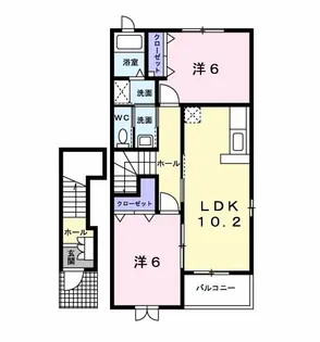 フルール メゾン B【2階】の間取り