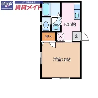 チェリーハイツ【2階】の間取り