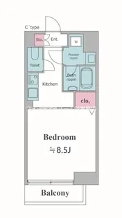 カージェ文京千石【4階】の間取り