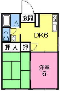 サニーフラットT【1階】の間取り