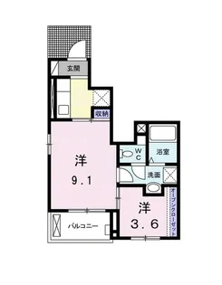 ピュアハイツ・葵【1階】の間取り