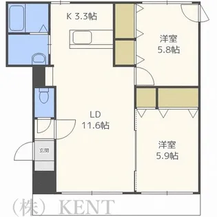 メゾン・ブランシェ西野【2階】の間取り