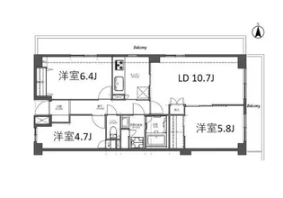 アプリーレ日吉本町【2階】の間取り