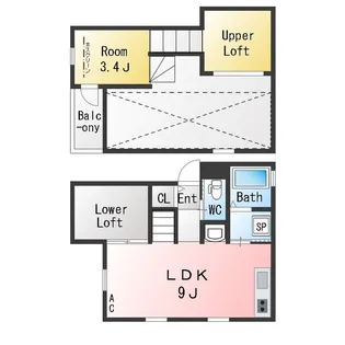ビスタライン康生通西【1階】の間取り