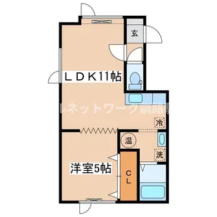 アクアヒル【1階】の間取り