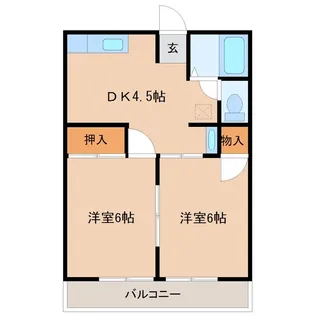 シティハイムケント【2階】の間取り