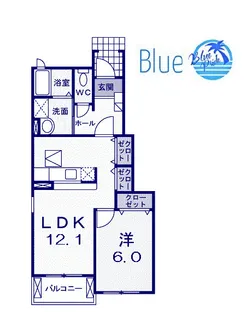 ミルフローラ ニ番館【1階】の間取り