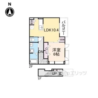 クレールコート【2階】の間取り
