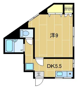 ハイツ山村【1階】の間取り