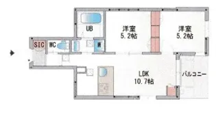 グリーンコート自由が丘【1階】の間取り