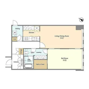 プルデンシャルタワーレジデンス【29階】の間取り