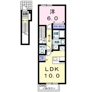 ユア アルボーレ【2階】の間取り