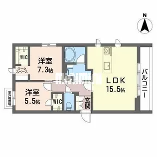 GRANFIORE MOLLIS【2階】の間取り