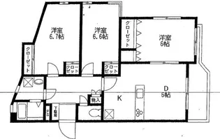 宮前エクセルハイツ【3階】の間取り