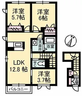 サンフラワー G棟【2階】の間取り