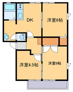 ヴィルヌーブ【1階】の間取り