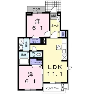 ヴィーナスII【1階】の間取り
