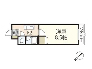 コンフォート祇園【1階】の間取り