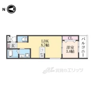 GAZELLENOAH尼崎次屋【1階】の間取り