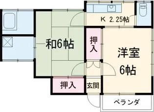 ブルーシエル上町【2階】の間取り
