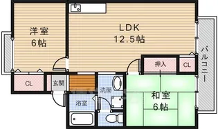 クレセント石橋【2階】の間取り