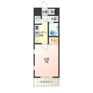 ル・クレール天下茶屋【9階】の間取り