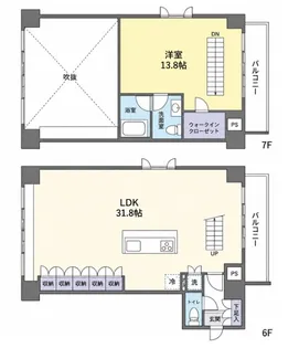 エルフレア駒沢【7階】の間取り