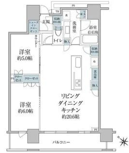 Brillia THE TOWER 東京八重洲アベニュー【5階】の間取り
